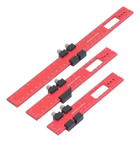 Regla De Posicionamiento Roja Para Carpintería, Tope Para Me