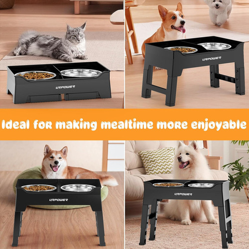 Urpower Cuencos Elevados Para Perros A Prueba De Suciedad...
