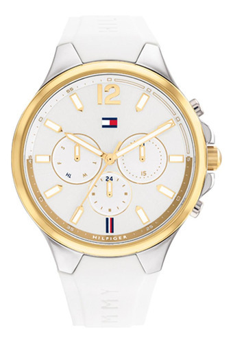 Reloj Tommy Hilfiger- Siena 1782598 Color de la correa Blanco Color del fondo Plata