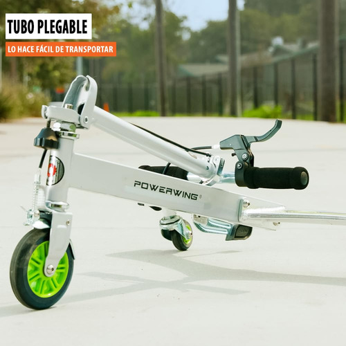 Razor Powerwing - Roller Scooter para crianças que estão começando. Cor Prata/Verde Dlx