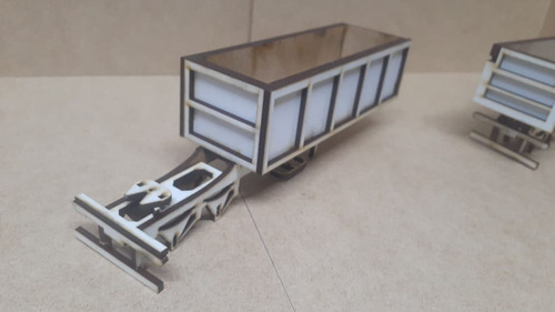 Carreta Bicaçamba Miniatura Corte Laser Mdf Desmontada 1/50