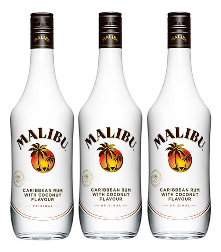 Rum Malibu Coconut 750ml 03 Unidades