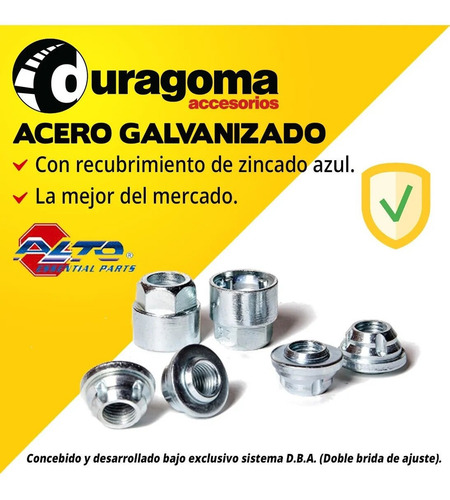 Imagen 5 de 6 de Tuercas Antirrobo Rueda Auto Codificadas Llanta Chapa
