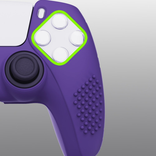 Funda De Silicona 3d Tacto Compatible Con Ps5 Mando Color Violeta