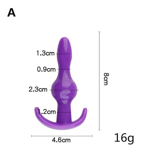 Plug Anal Kit Com 04 Itens Em Silicone Macio Com Alça