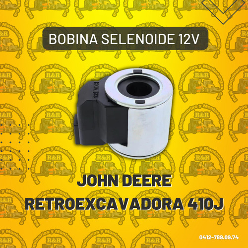 Bobina Selenoide 12v John Deere Retroexcavadora 410j