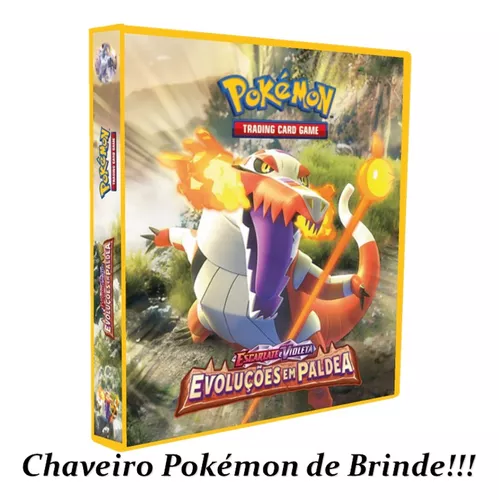 Pasta Fichário Álbum Pokémon Charizard para cards cartas + 10