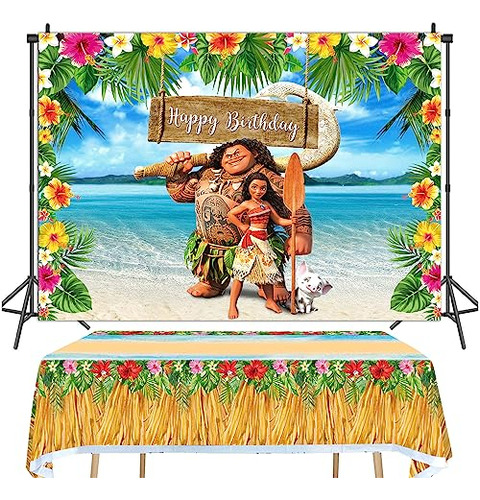 Summer Beach Moana Backdrop Y Tablecloth 86x52 Rc15j