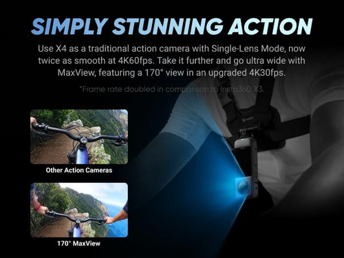 Cámara De Acción Insta360 X4 8k Impermeable 360 Con Paquete