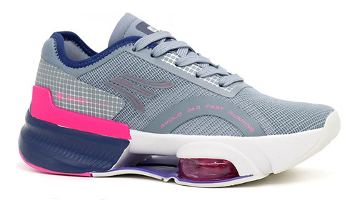 Zapatilla Runner De Dama Ad23-48 Grey Fucsia