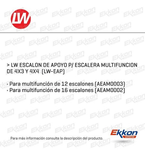 Escalón De Apoyo Para Escalera Multifunción 4x3 Y 4x4 Lw-eap