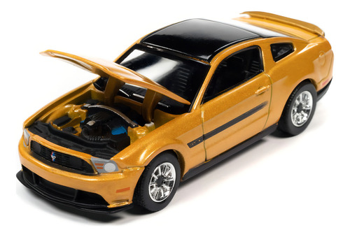 Ford Mustang GT/CS Modern Muscle Auto World 2012 1/64, color amarillo