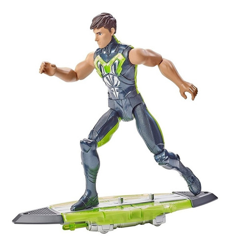 Imagem 4 de 8 de Boneco Max Steel Turbo Deslizador Lançador Aquático Mattel