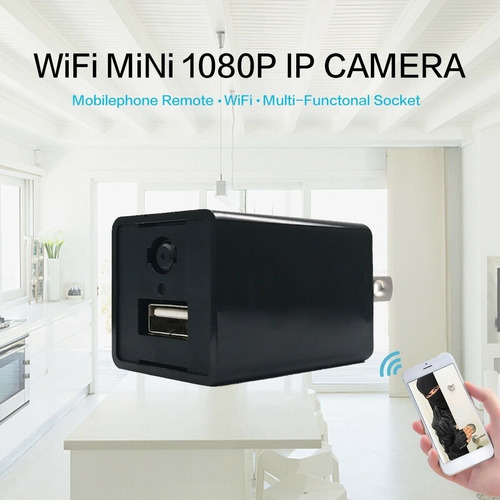 Mini Camara Espia Cargador Wifi Ip Hd 1080p
