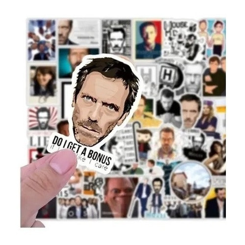 50 Stickers Autoadhesivos De Dr. House - (50 Unidades)