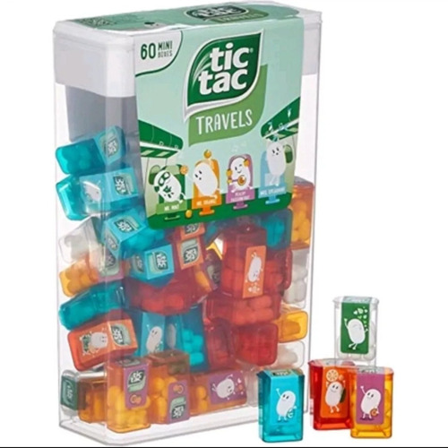 Tic Tac Travels Caixa Gigante Com 60 Mini Caixinhas