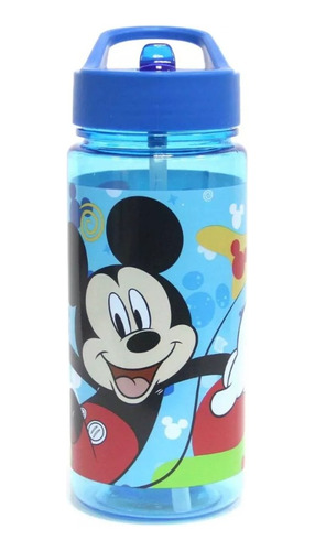 Botella Niños Con Bombilla Mickey Mouse 500ml Disney