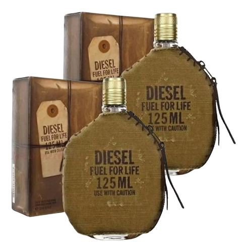 Paquete Diesel Fuel For Life 125ml Caballero Original 2 Pzas