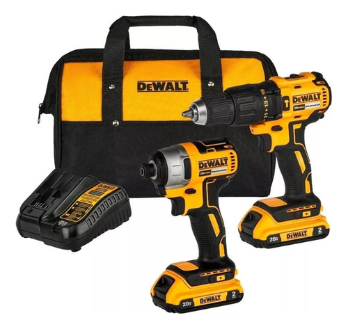 Combo De Taladro Y Atornillador Dewalt Con 3 Baterías 20v