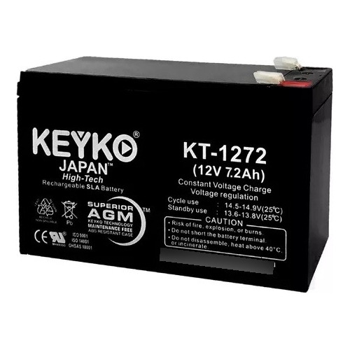 Bateria 12v 7a Keyko Modelo Kt-1272 Ups Cercos Electricos