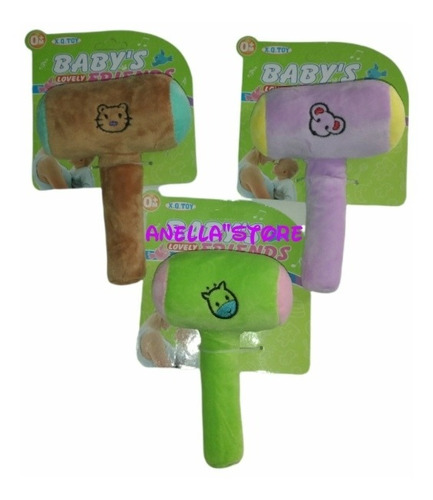 Sonajeros Para Bebe Juguete Peluche Martillo Estimulacion 