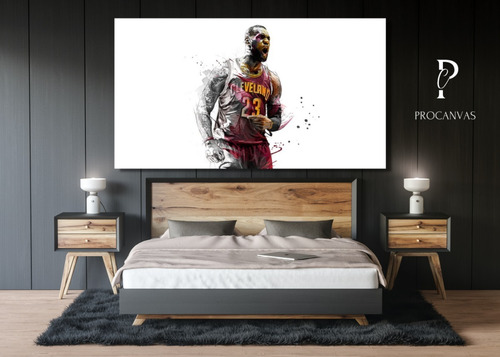 Cuadro Ornamental Minimalista De Lebron James Para Recamara