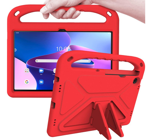 Funda Para Lenovo Tab M10 Plus Gen 3 Con Soporte-roja