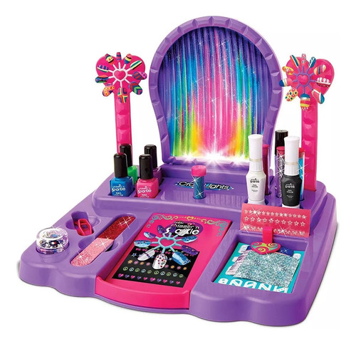 Set De Juego Shimmer & Sparkle Super Nail Salon 8n1 Morado