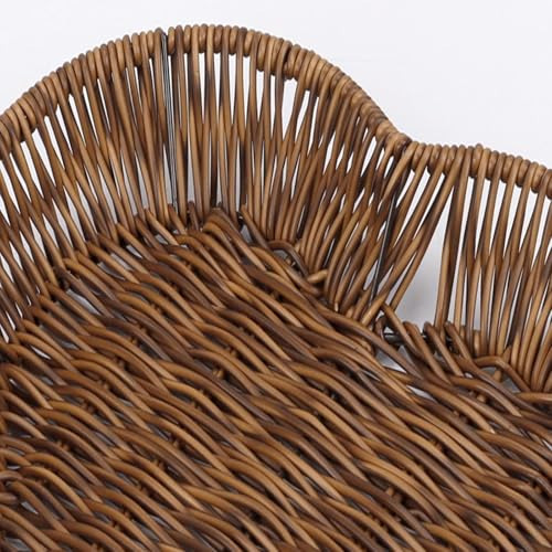 Cesta De Ratán En Forma De Corazón Binaryabc, Cesta De Ratán