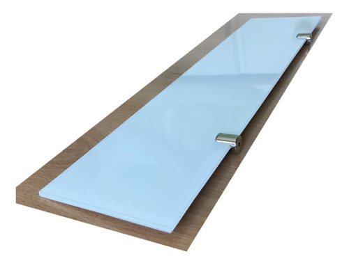 Imagen 2 de 10 de Estante Repisa Vidrio Blanco Coverglas 5mm 40x10 C/soportes