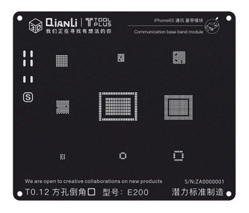 Stencil Iblack Para iPhone 6s Qianli E200 I Phone Tecnicos