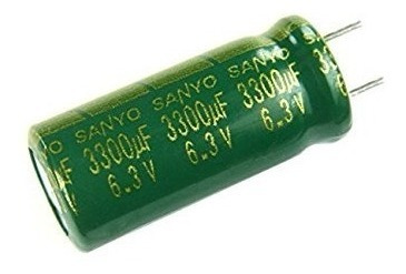 Pack De 12 Condensador Electrolítico 3300uf 6.3v 105°c Sanyo