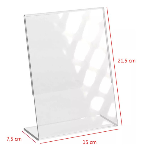 80 Displays Expositor L A5 Porta Folha Acr Vert 21x15cm