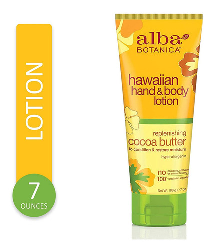Alba Botanica Hawaiian Loción Manos Y Cuerpo, Cacao 3 Pack
