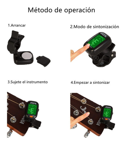 Imagen 6 de 7 de Afinador Para Guitarra, Violín Y Otros Instrumentos Musicale