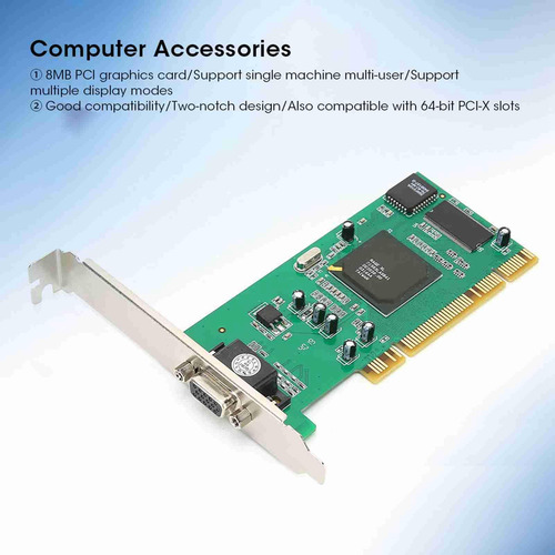 Tarjeta Gráfica Sanpy Pci Vga 8mb, 32 Bits, Múltiples Visual
