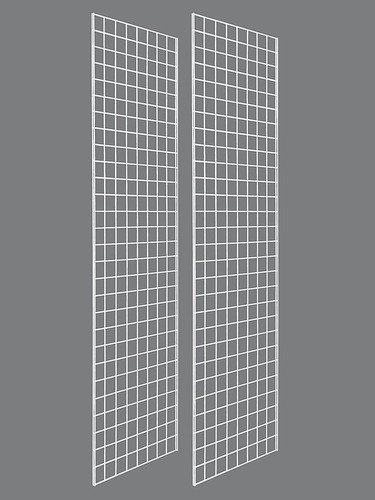 Paneles De Rejillas - 61x213cm, Blancos - 2/paq - Uline