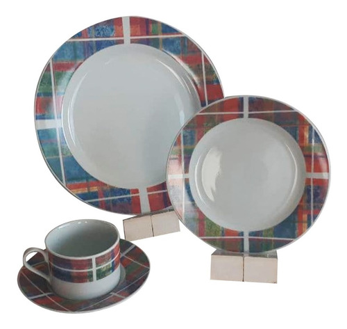 Vajilla Gibson Platos Grande De Porcelana 16 Pzas 4 Puestos 