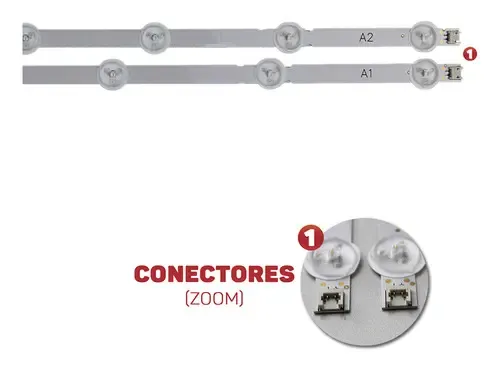 2 Barrettes LED Rétroéclairage Pour Clayton CL32DLED14B - Neuf Dans Leur Emballage