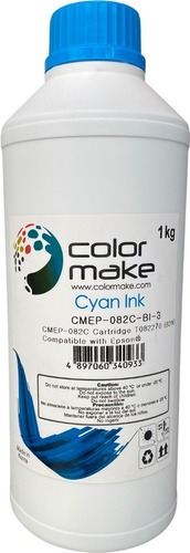 Imagen 1 de 1 de Tinta Compatible Epson Dye  1 Litro Color Make Cyan
