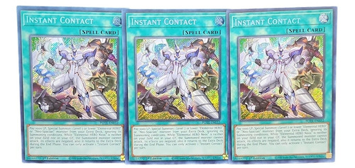 Instant Contact Set 3 Cartas Yugioh! Inglés Secret Rare