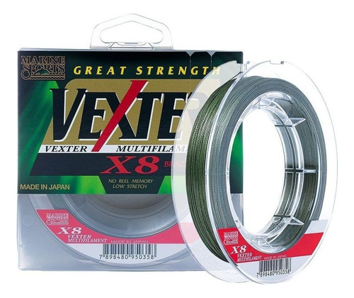 Linha Multifilamento Vexter X8 30lb 0,25mm 150m - Verde