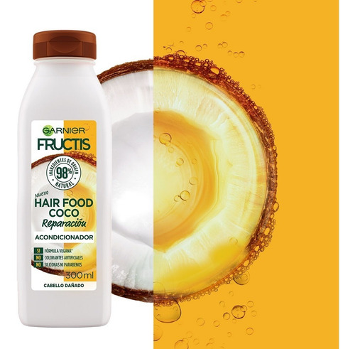 Imagen 5 de 10 de Acondicionador Hair Coco 300ml Fructis