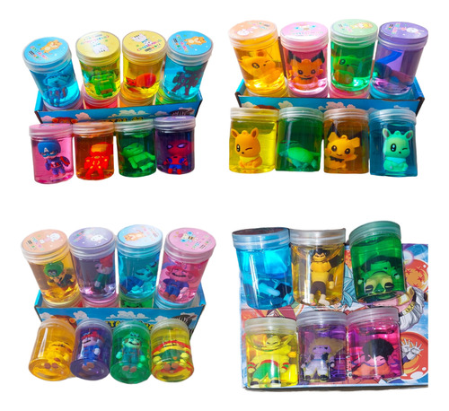 Pack De 12 Slime Con Figuras Dentro 