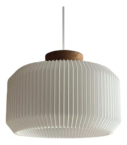 Colgante Campana Teo Con Madera Sustentable 3d Apto Led Lmp