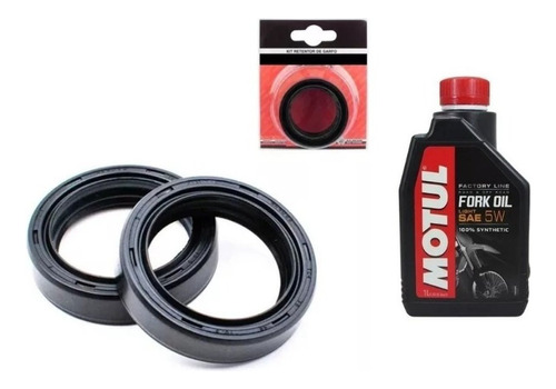 Kit Revisão Motul Fork Oil 5w Lightretentores Athena 48x58 