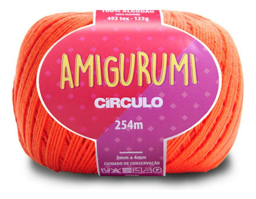 Linha Fio Amigurumi Círculo 254m 100% Algodão - Trico Croche Cor TIJOLO 4448