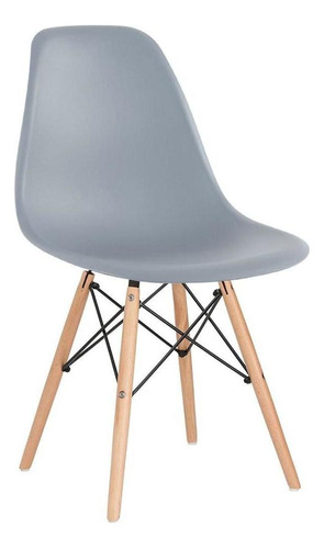 Cadeira Charles Eames Wood Jantar Cozinha Dsw Eiffel  Cores Estrutura Da Cadeira Cinza Médio