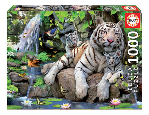 Educa 14808 Puzzle 1000 Piezas Tigres Blancos De Bengala