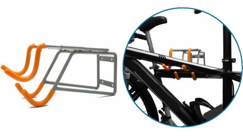 Imagen 4 de 5 de Gancho 2 Bicicletas Colgador Pared Soporte Horiz Porta Cicla
